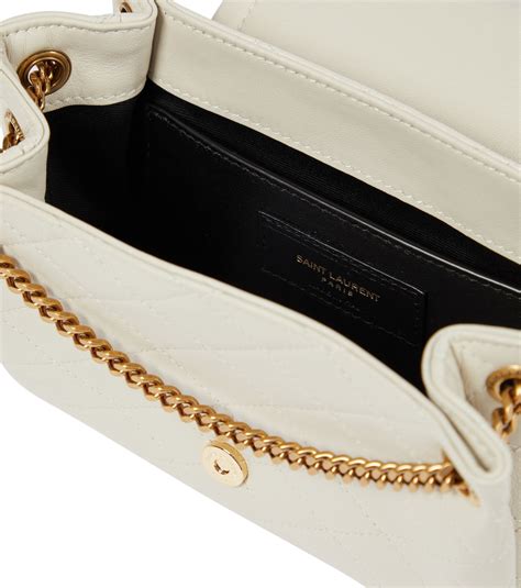 Nolita Mini leather shoulder bag in white .